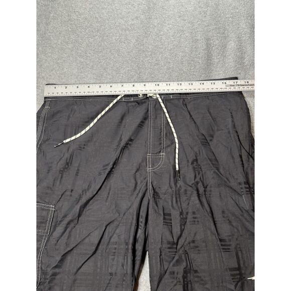 Tommy Bahama Swim Trunks Mens Large Relax Board Shorts Nylon Black Cargo - Picture 4 of 15